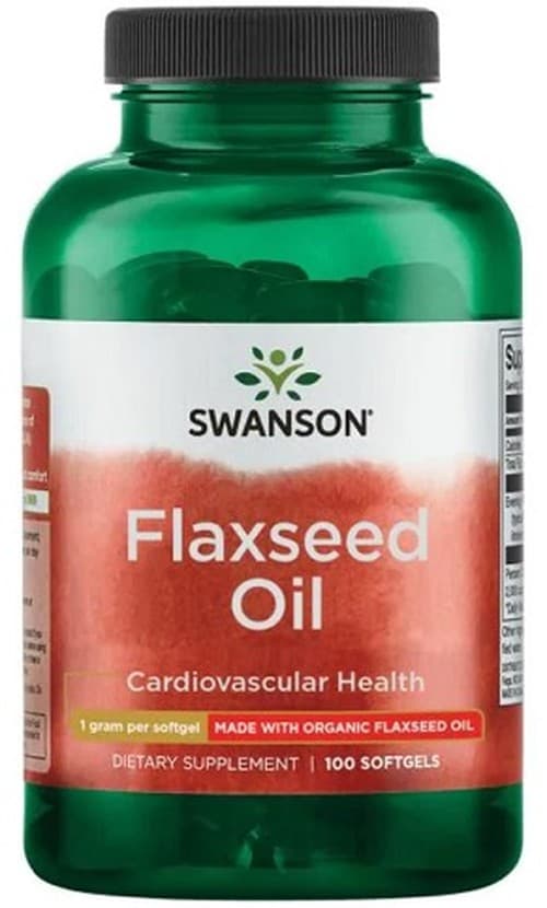 Swanson - Flaxseed Oil, 1000mg - 100 Sgels – Swanson förpackning