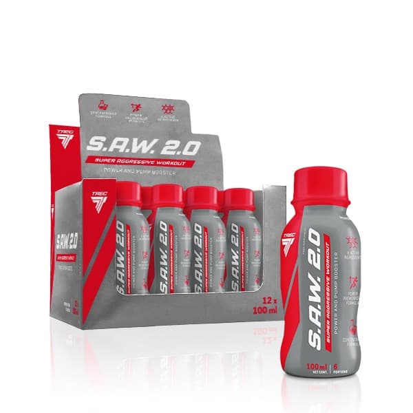Trec S.A.W. 2.0 Shot 12 x 100 ml – Trec förpackning