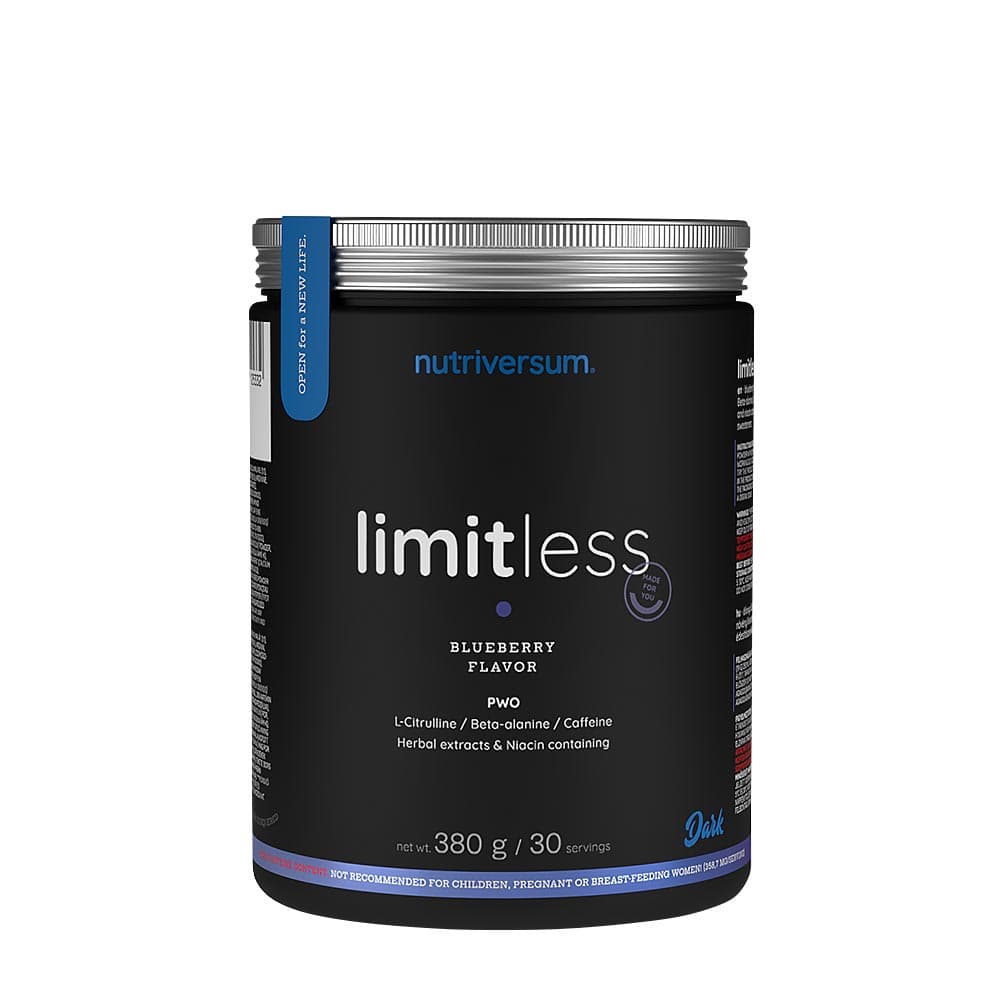 Nutriversum - Limitless, Blueberry - 380g – Nutriversum förpackning