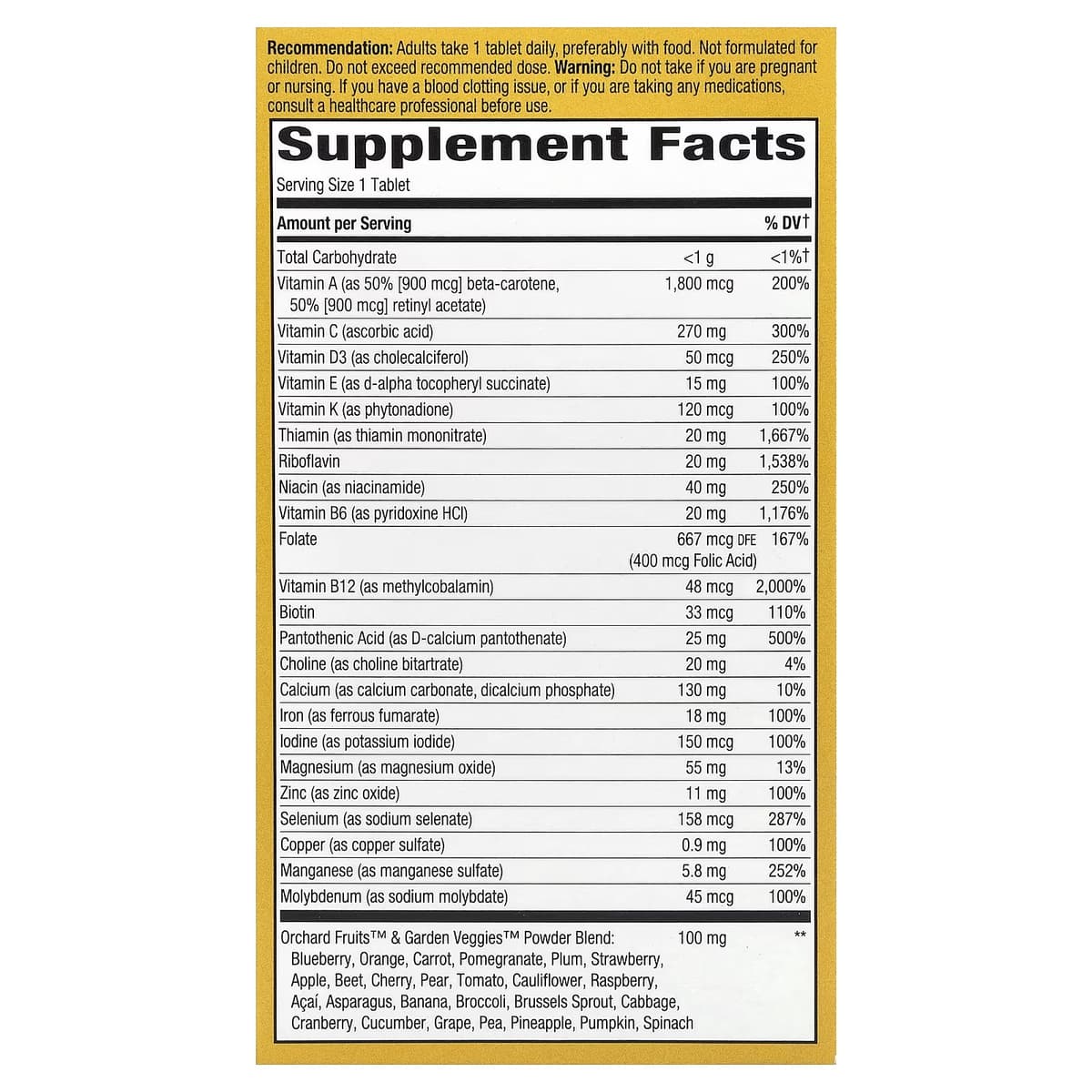 Nature's Way - Adult Ultra Multivitamin - 60 Tabs