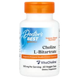 Doctor's Best - Choline L-Bitartrate, 550mg - 60 Vcaps