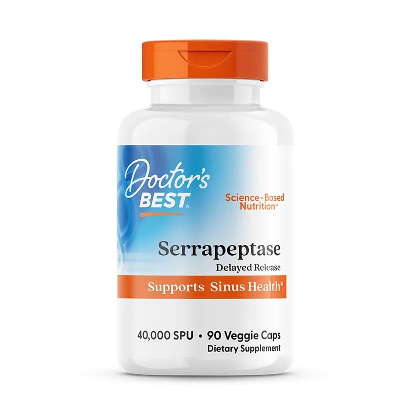 Doctor's Best - High Potency Serrapeptase 40,000 SPU - 90 Vcaps