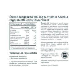 Vitaking - Vitamin C 500 Acerola Raspberry - 40 Tabs