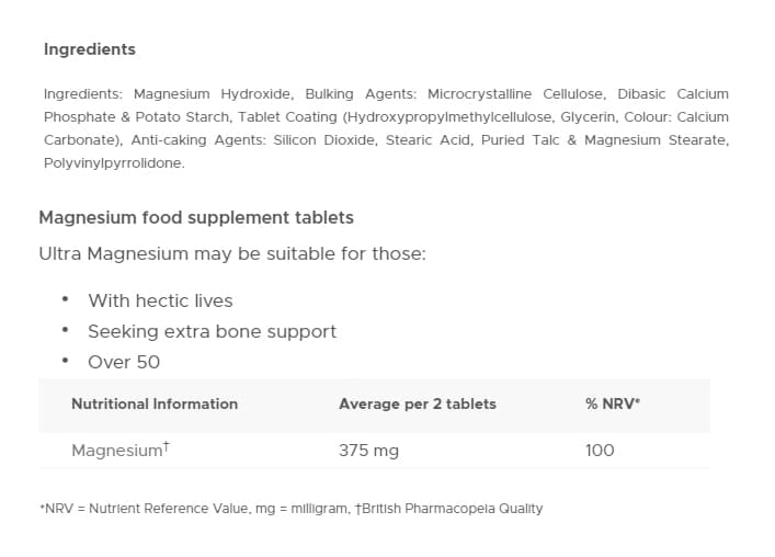 Vitabiotics - Ultra Magnesium - 60 Tabs