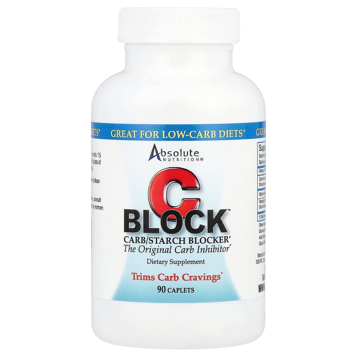 Absolute Nutrition - Block Carb/Starch Blocker - 90 Caplets