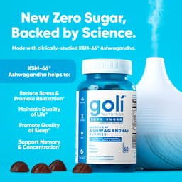 Goli Zero Sugar Ashwagandha Gummies - 60 Gummies