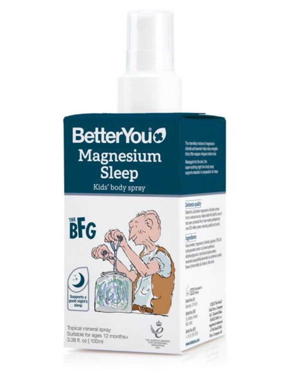 Better You - Magnesium Sleep Kids' Body Spray - 100ml – Better You förpackning