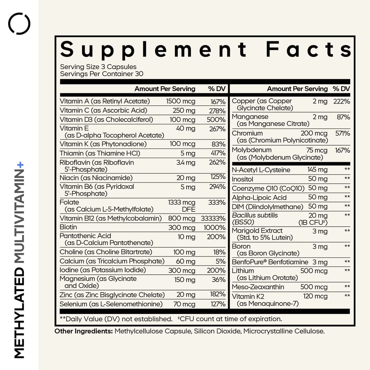 Codeage - Metyloitu Multivitamiini+ - 90 Kasviskapselia