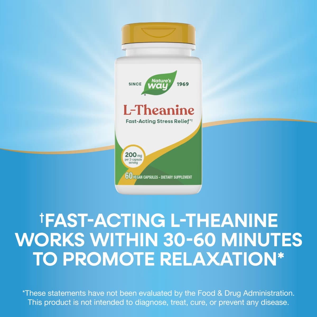Nature's Way - L-Theanine - 60 Vcaps