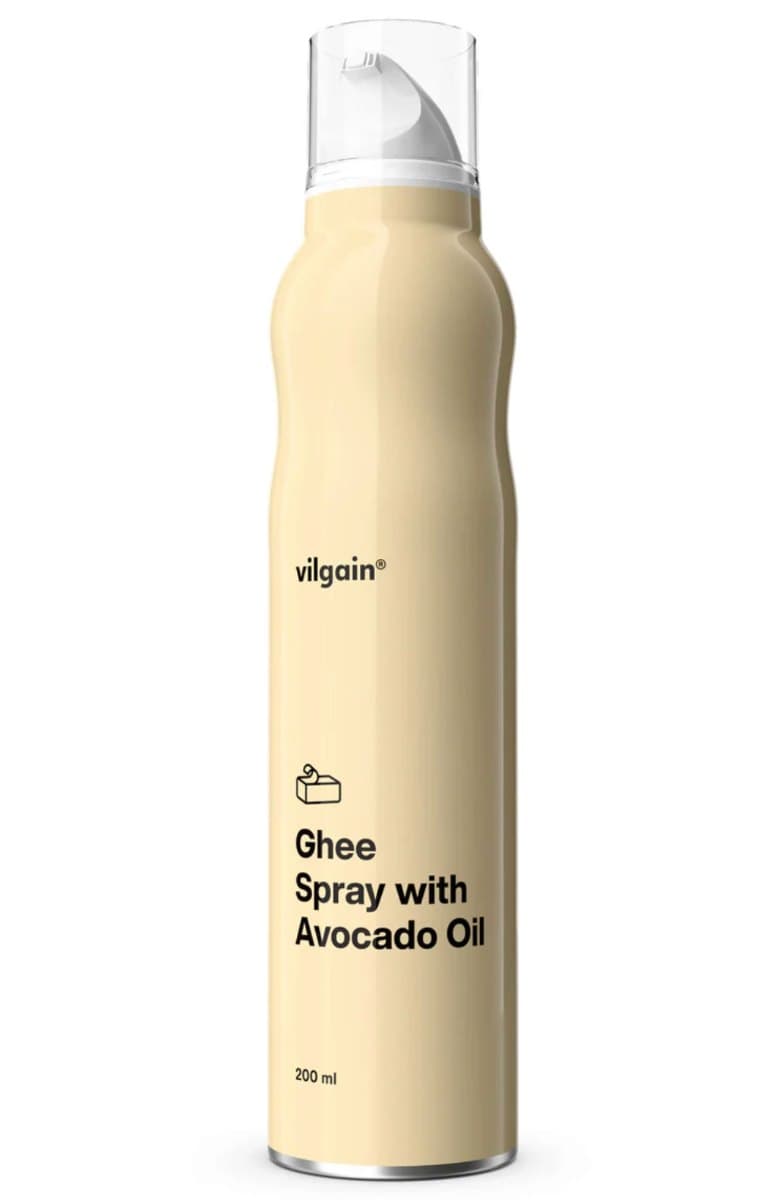 Vilgain Ghee w sprayu z olejem z awokado 200 ml – Vilgain förpackning