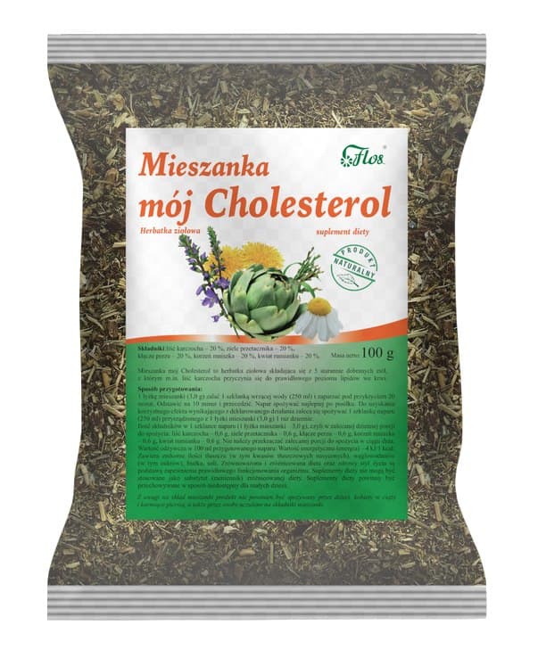 Flos - My Cholesterol Herbal Mix - 100g – Flos förpackning