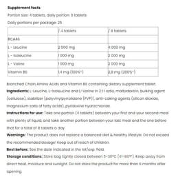 Nutriversum - BCAA + B6 - 343g / 200 Tabs