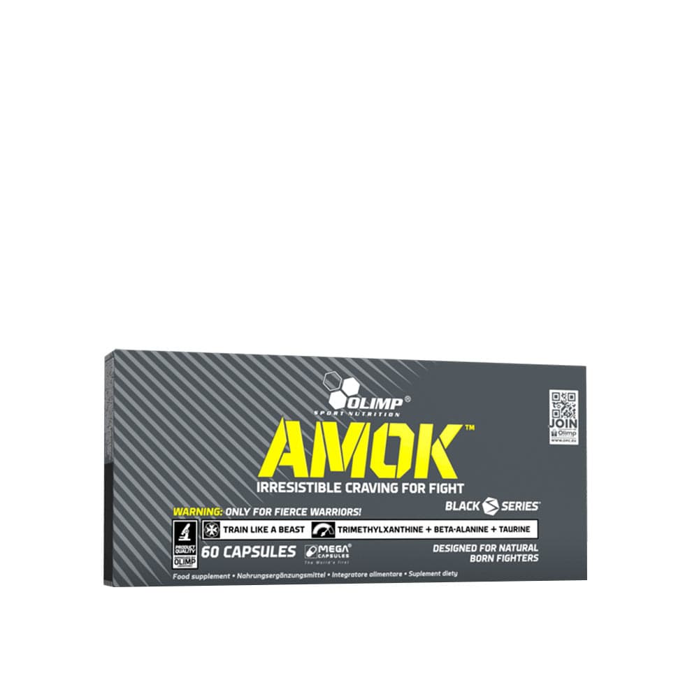 Olimp Labs - Amok Black Series - 60 Capsules – Olimp Labs förpackning
