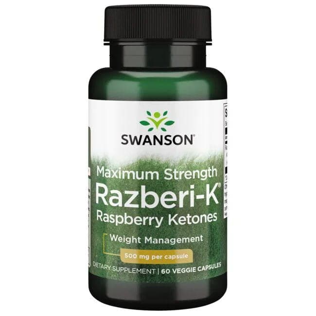 Swanson - Raspberry Ketones - 60 Veggie Capsules – Swanson förpackning