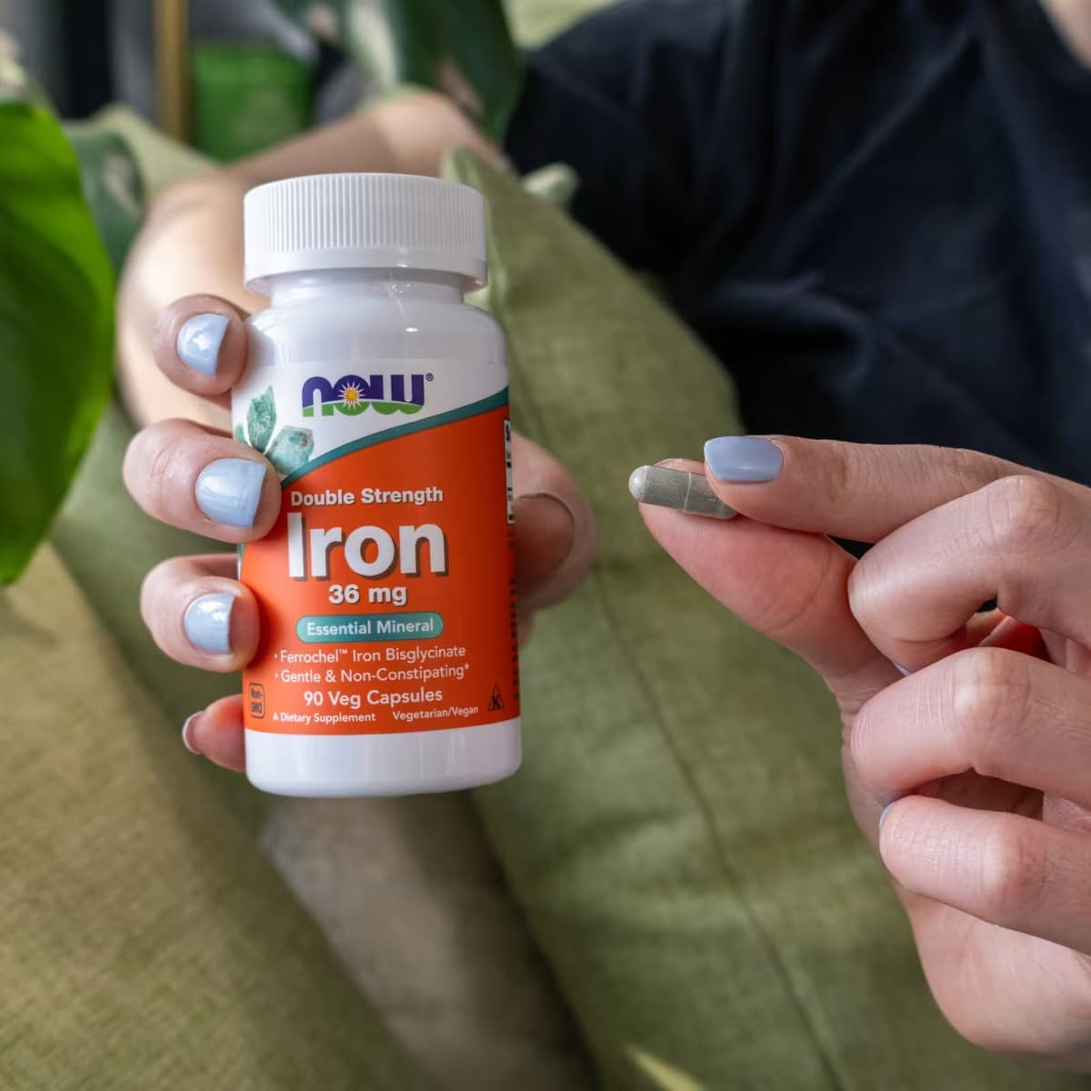 Now Foods - Double Strength Iron Ferrochel - 90 Vcaps