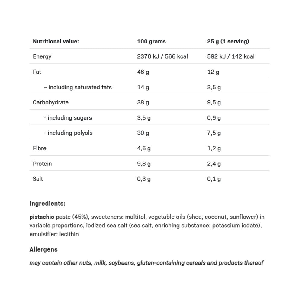 Allnutrition - Nutlove Pistachio Smooth, Pistachios - 500g