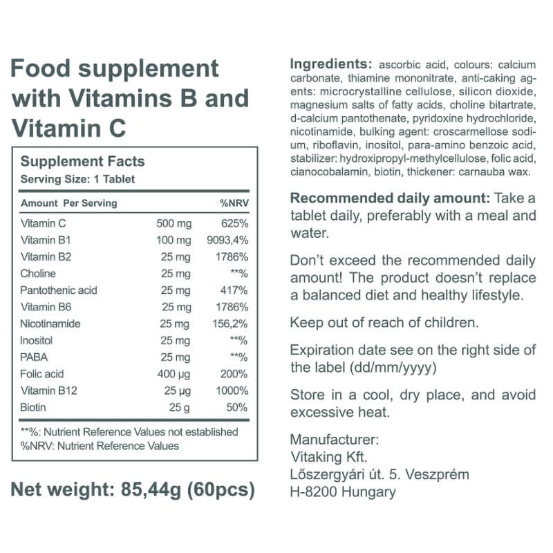 Vitaking - Stress B-Complex Multivitamin - 60 Tabs