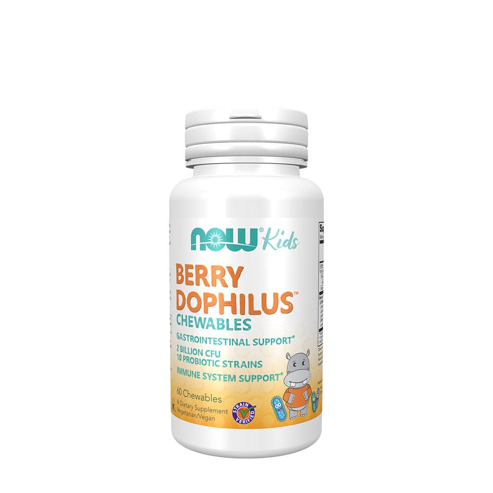 NOW Foods - Berry Dophilus - 60 Chewables – NOW Foods förpackning