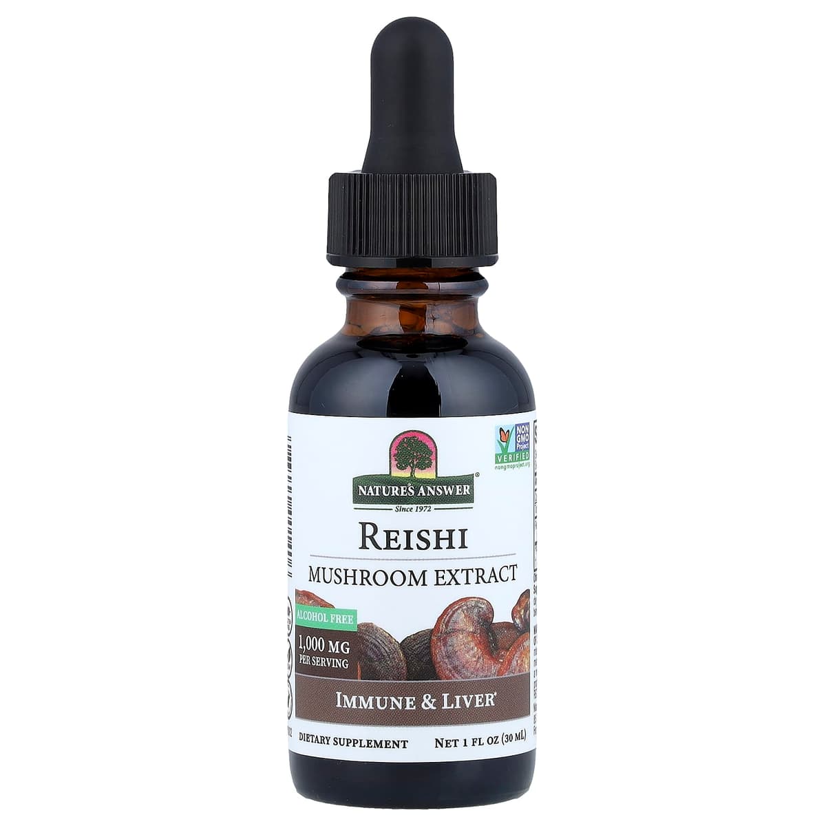 Nature'S Answer - Reishi Svamp Ekstrakt - 1000mg, 30 Dage