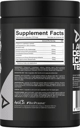 Dedicated - AstraGin, kaakaouute ja RhodioPrime-ruusujuuriuute - 120 kapselia