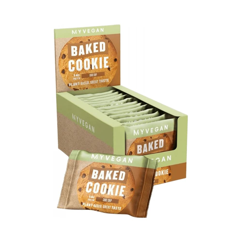Myprotein - Vegan Protein Cookie (12x75g) - Chocolate Chip – Myprotein förpackning