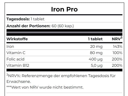Scitec Nutrition - Iron Pro - 60 tabletter