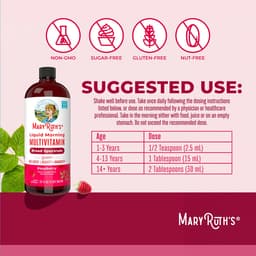 Maryruth'S Flydende Morgen Multivitamin - Hindbær - 946ml
