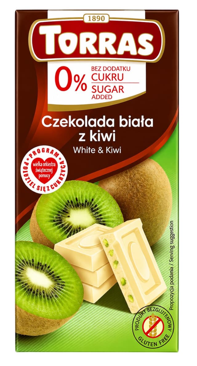 Torras - White Chocolate with Kiwi - 75g – Torras