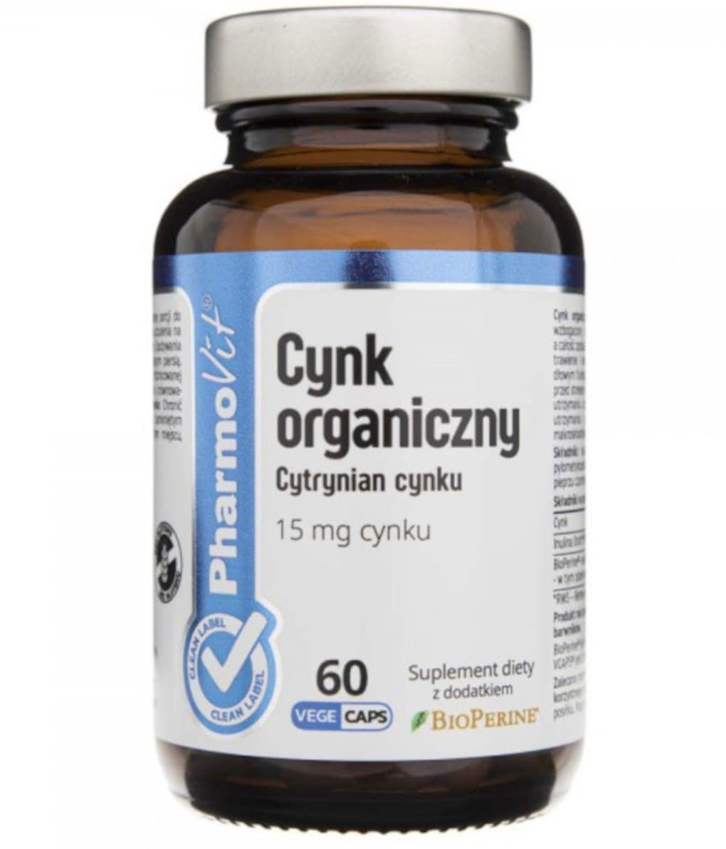 Pharmovit - Organic Zinc - 60 Vege Caps – Pharmovit förpackning