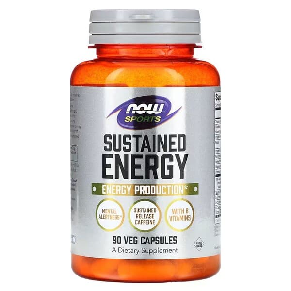 NOW Foods - Sustained Energy - 90 Vcaps – NOW Foods förpackning