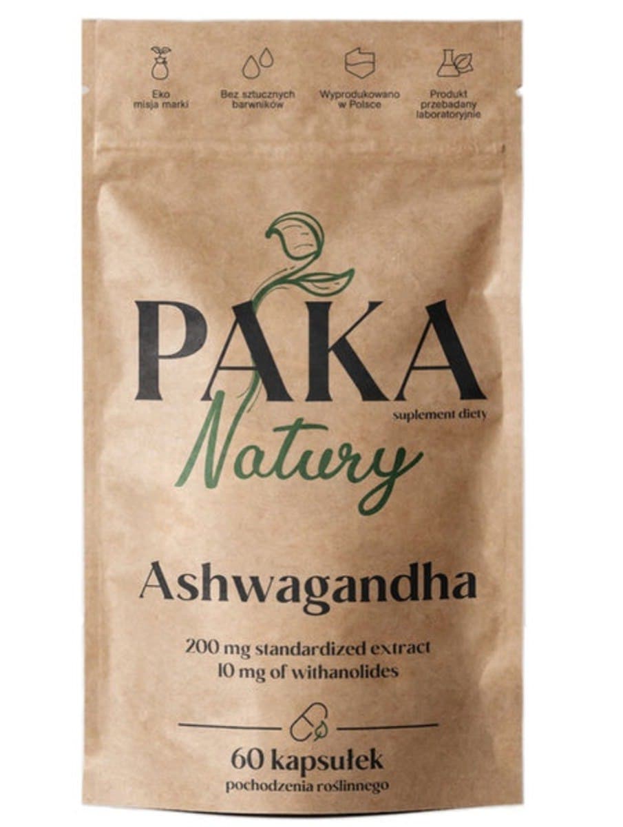 Paka Natury - Ashwagandha - 60 Caps – Paka Natury förpackning