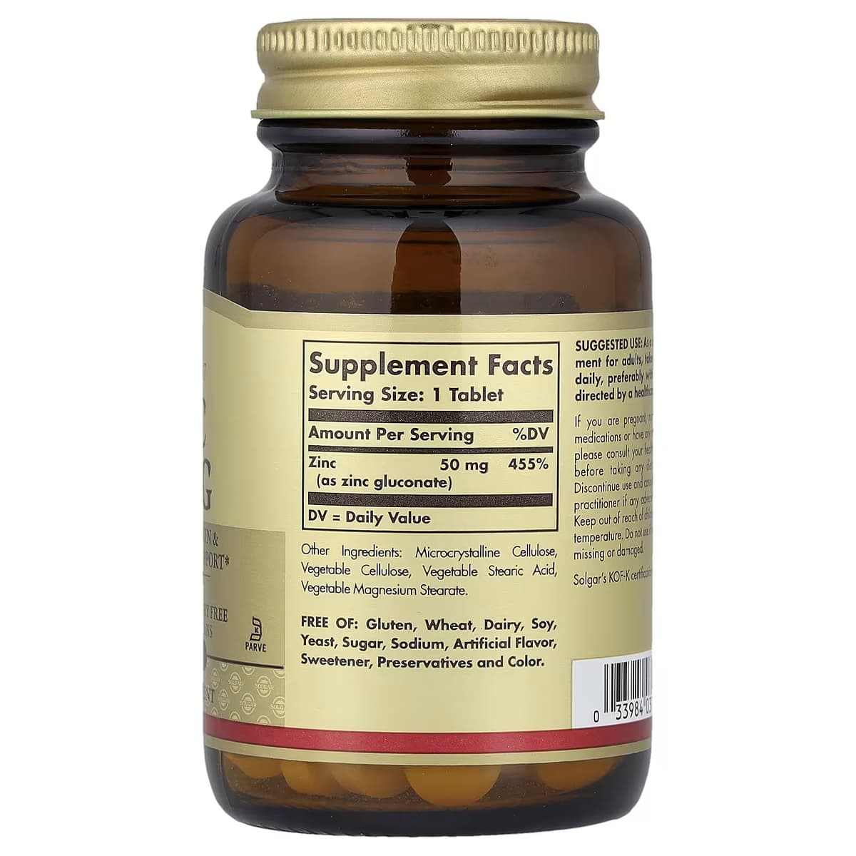 Solgar - Zinc - 100 Tablets