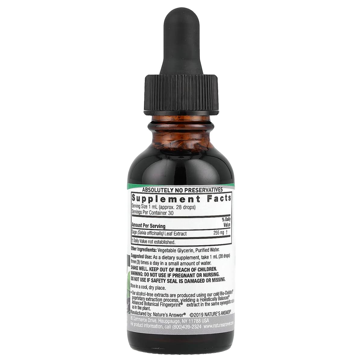 Nature's Answer - Sage Leaf Extract - 1 fl oz - 30ml