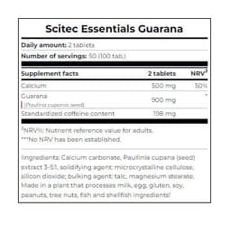 Scitec Nutrition - Super Guarana - 100 Tabs - 140g
