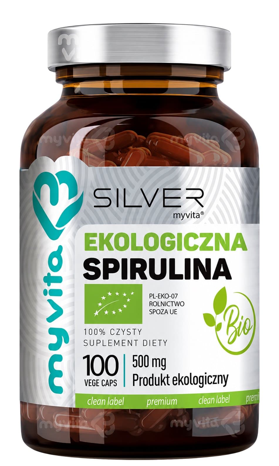 MyVita - Organic Spirulina 600mg – MyVita förpackning