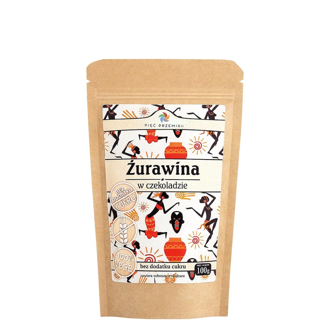 Pięć Przemian - Cranberry in Sugar-Free Chocolate - 100g
