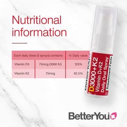 Better You - D3000+K2 Vitamin D+K2 Daily Oral Spray - 12ml