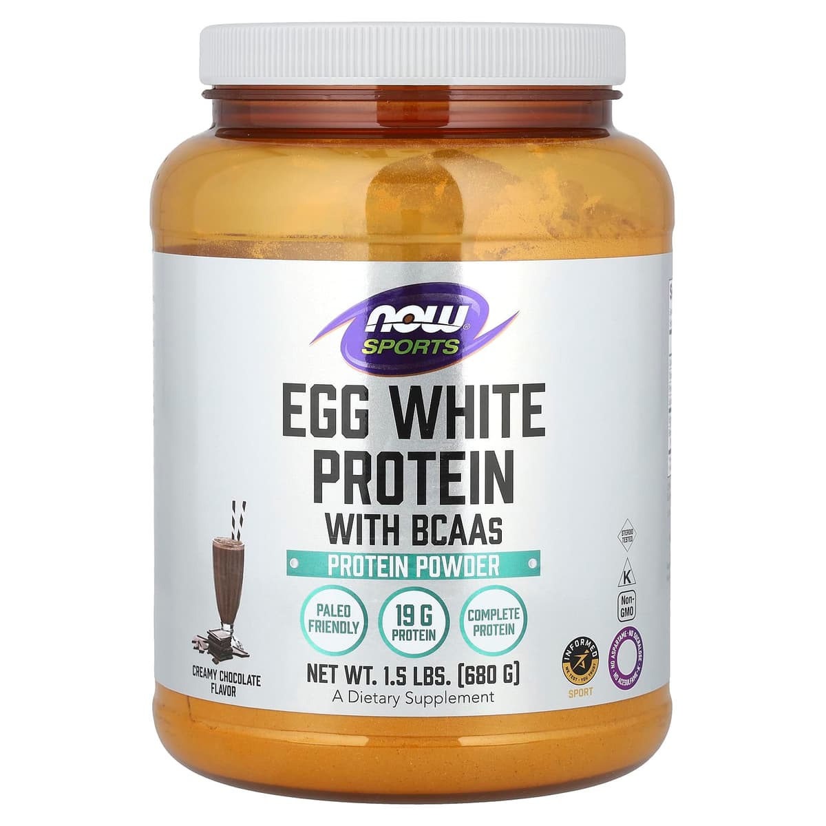 NOW Foods - Egg White Protein (Creamy Chocolate - 680g)