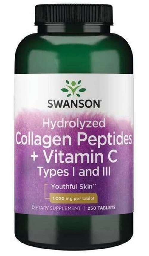 Swanson - Hydrolyzed Collagen Peptides + Vitamin C Types I and III – Swanson förpackning