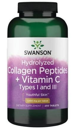 Swanson - Hydrolyzed Collagen Peptides + Vitamin C Types I and III