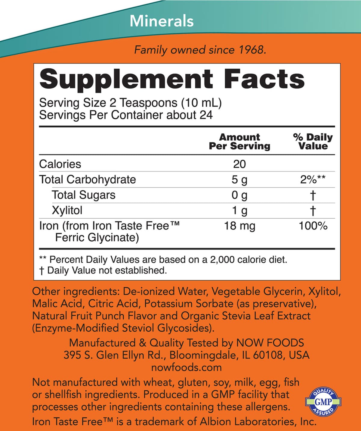 Now Foods - Liquid Iron - 237ml