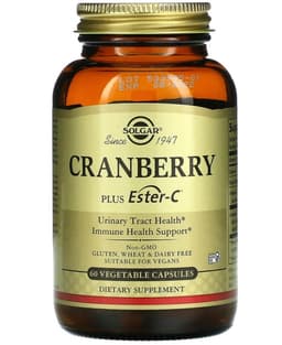 Solgar - Karpalosarja Plus Ester-C - 60 kasviskapselia