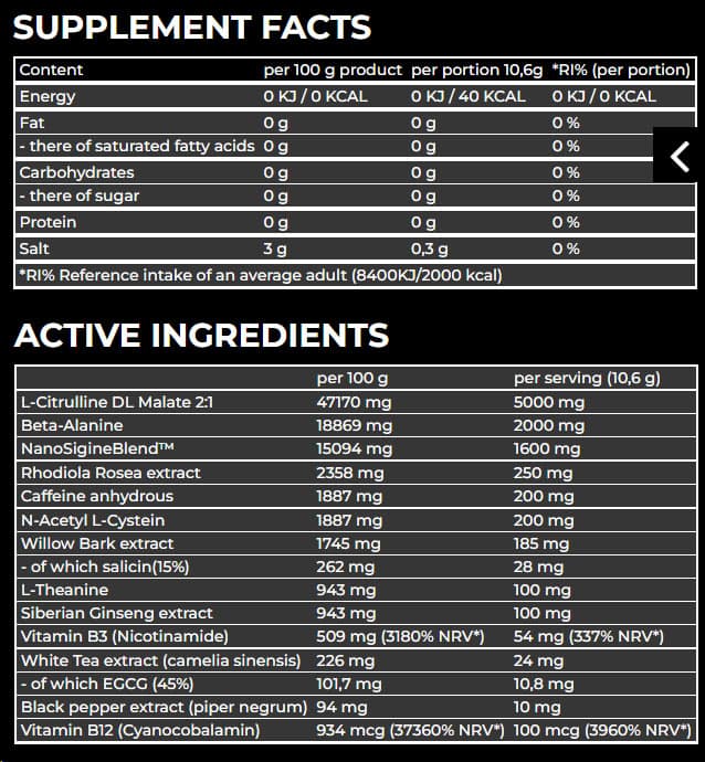 Nanosupps - Pre Workout - 60ml