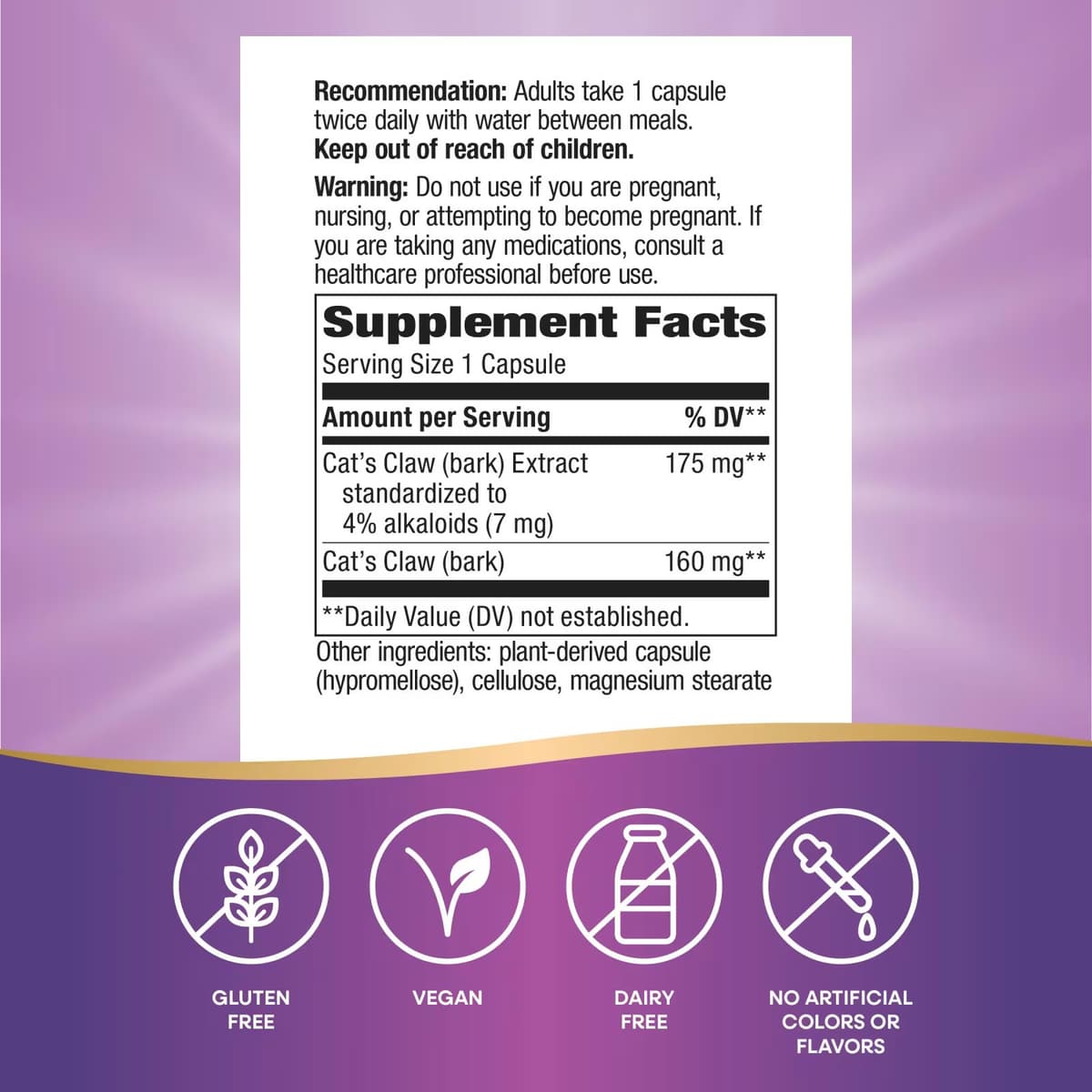 Nature's Way - Cat'S Claw Premium Extract - 60 Vcaps