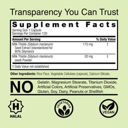 Nature's Answer - Milk Thistle - 120 Capsules