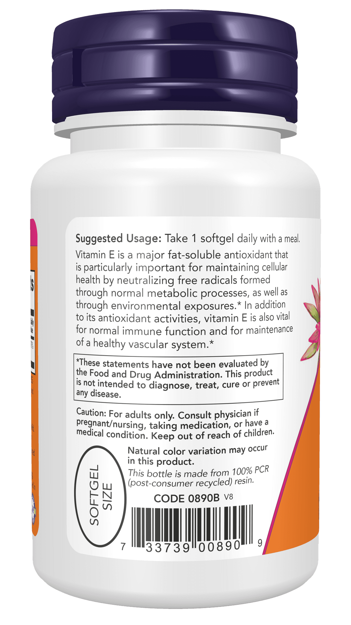 Now Foods - Natural E-400 - 50 Sgels