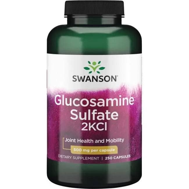 Swanson - Glucosamine Sulfate 2Kcl, 500mg (250 Caps) – Swanson förpackning