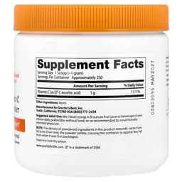 Doctor's Best - Pure Vitamin C Powder With Quali-C - 250g