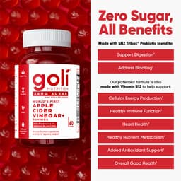 Goli Zero Sugar Apple Cider Vinegar Gummies - 60 Gummies