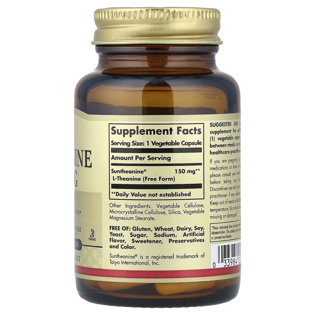 Solgar - L-Theanine - 60 Vegetable Caps - 60 caps